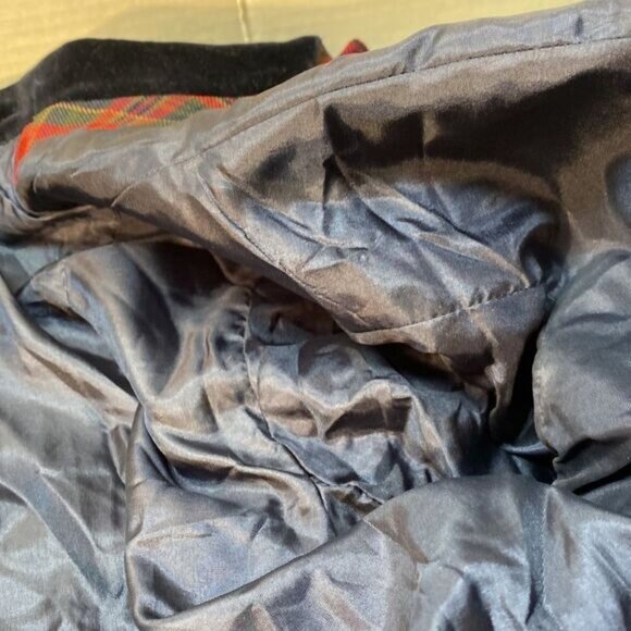 VTG Pendleton Womens Plaid Blazer With Velvet Collar Size 14 Red Blue - Picture 9 of 12